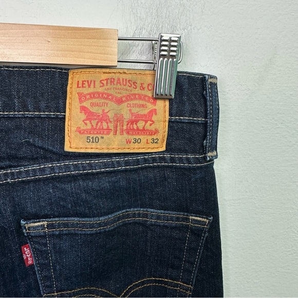 Levi’s 510 Skinny Stretch Dark Wash Jeans 30X32 - Picture 4 of 8